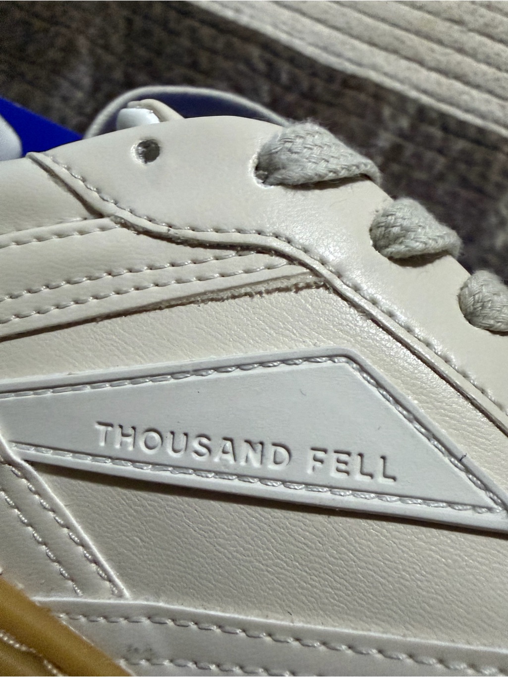 Women's Cream Lace-Up Sneakers With Gum Outsole — image 6 of 8